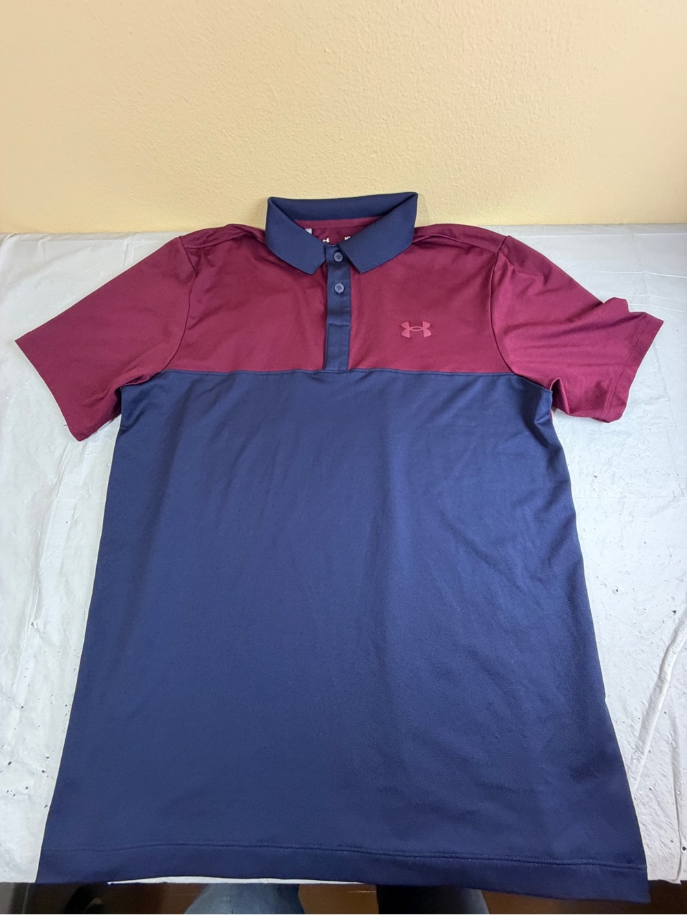 Under Armour Men’s Two-Tone Polo - Maroon & Navy Blue
